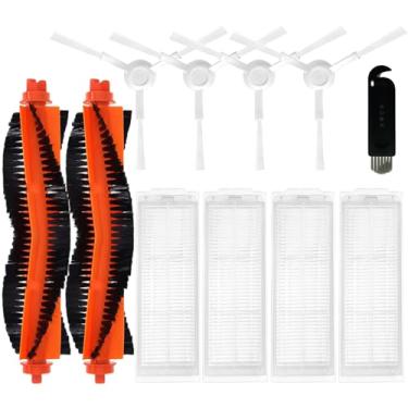 Imagem de Peças de reposição para Xiaomi Vacuum Mop 2S / Mop P/Mop Pro / XMSTJQR2S / STYTJ02YM Mi Robot Accessory, 2 escovas principais 4 filtros 4 escovas laterais 1 ferramenta de limpeza, kit de acessórios