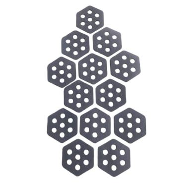 Imagem de Colaxi 12x Almofadas de tração para prancha de surfe, antiderrapantes, profissionais, para deck, para pranchas de surfe, shortboards, kiteboards e skimboards, Cinza