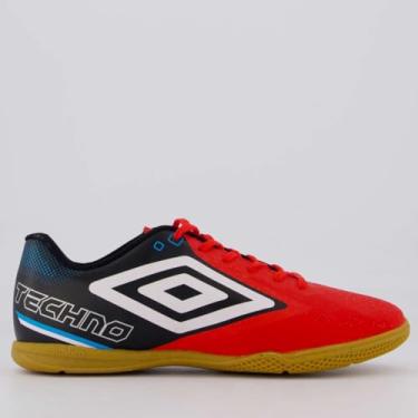 Imagem de Chuteira Umbro Techno II Futsal Vermelha e Preta