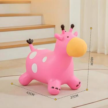 Imagem de Brinquedo Inflável De Cavalo Para Crianças, Bebês, Desenho Animado Em 