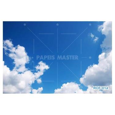 Imagem de Papel De Teto Céu Azul Nuvem Branca Dia Manhã 3,5M Rof14 - Você Decora