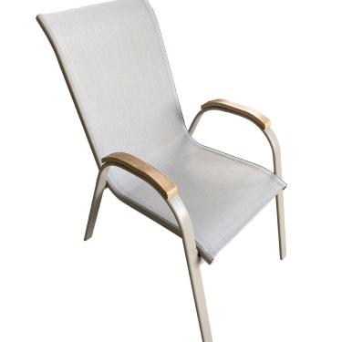 Imagem de Cadeira De Alumínio Para Jardim E Varanda Pipa Bege