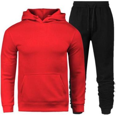 Imagem de Conjunto Blusa Moletom Canguru + Calça Moletom Masculina - Lorenzzo Lo