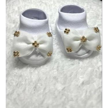Imagem de Sapatinho Pantufa  Menina - Pandora Baby Enxovais, Branco
