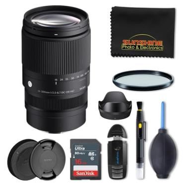 Imagem de Sigma Lente contemporânea 16-300 mm f3.5-6.7 DC OS para Sony E com pacote básico Sunshine Photo - 4 anos de garantia do fabricante