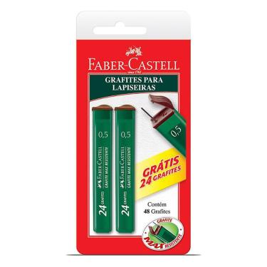Imagem de Grafite 0.5 mm blist TMG05HB c/ 2 tubos Faber-Castell