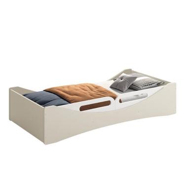 Imagem de Cama Evolutiva Luna, Proteção Lateral Usinada e Colchão D20 - Reller Móveis Areia Fosco