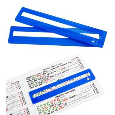 Imagem de QANIUOS Mahjong Line Finder, 2 Pack Mahjong Rules Reader, Acrylic Card Rules Helper for Mahjong Players Accessories and Gifts(Blue*2)