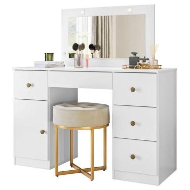 Imagem de Penteadeira Camarim Sonhos Branco Brilho - Moval