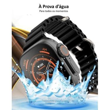 Imagem de Relogio Smartwatch Inteligente Ultra 8 Preto Para Samsung iPhone Watch