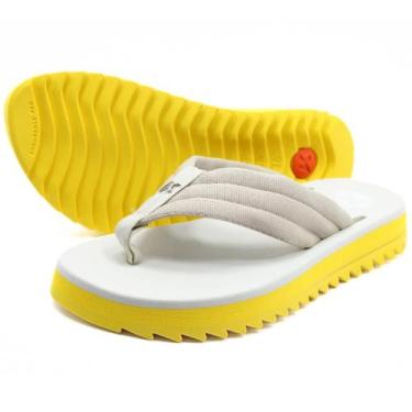 Imagem de Chinelo Kenner Kyra Pro Comfy Feminino - Bege e Amarelo, 38