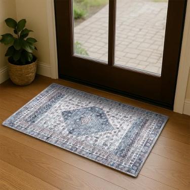 Imagem de Tapete lavável, casa de fazenda moderna, vintage, turco, boêmio, envelhecido, oriental, tradicional, tapetes para sala de estar, jantar, quarto, escritório, entrada, hall de entrada