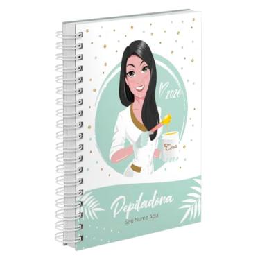 Imagem de Agenda Comercial 2026 Personalizada Capa Dura Depiladora Morena Cores (Verde)