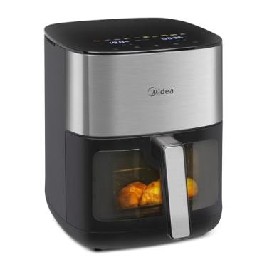 Imagem de Midea Air Fryer Fritadeira 6L, 9 Menus Predefinidos, Tela de Toque LED, Desligamento Automático, Função IOT, 90% Menos Gordura, cesta Antiaderente e Prato Mais Crocante 220V/60Hz