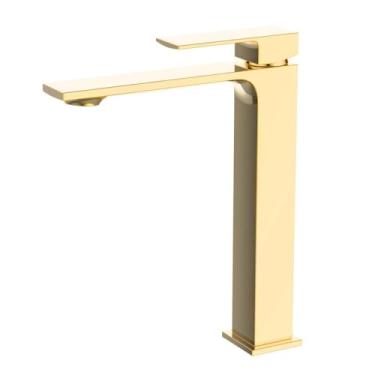 Imagem de MISTURADOR MONOCOMANDO LAVATORIO BICA ALTA DOURADO GOLD LEXXA