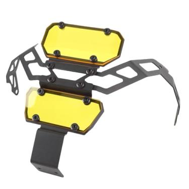 Imagem de Luocute Guard de Farol Motocicleta, Aço Inoxidável PC de Instalação Fácil Tampa do Protetor Lâmpada Frontal Com 2 Lentes, Substituição para 450mt 450 Mt Mt450 2024+ (Amarelo)