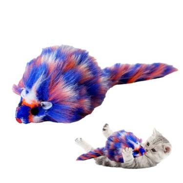 Imagem de Brinquedos de Rato para Gatos,Brinququedos Simulados para Gatos de Interior | Suprimentos de Brincadeira de Pelúcia para Animais de Estimação, Ferramentas de Treinamento de Mastigação Chiante para
