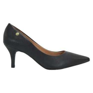 Imagem de Sapato Scarpin Vizzano Bico Fino Salto Baixo Feminino, Preto, 36