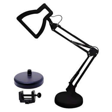Imagem de Luminária LED de Mesa Articulável com Base Bivolt Dimerizável 3 Cores - Abajur Articulado para Escritório, Quarto, Trabalho, Leitura, Estudo