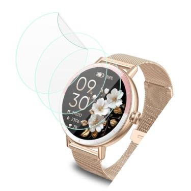 Imagem de Futanwei Protetor de tela Keeponfit Smart Watch DR05 de 1,25 polegadas [3 unidades] película PET transparente HD [antiimpressões digitais] [antiarranhões] [sem bolhas] [compatível com capas