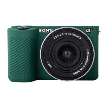 Imagem de MUZIRI KINOKOO Capa de silicone macio para câmera Vlog Sony ZVE10 II/ZV-E10 II, capa protetora Alpha ZVE10 II com aderência aprimorada - antiderrapante e antiarranhões - verde
