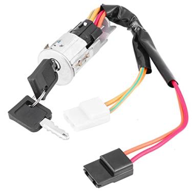 Imagem de Zerodis Interruptor do Cilindro de Trava de Ignição Com Teclas de Bloqueio de Ignição Conjunto Rápido e Flexível para Travar e Desbloquear Cilindro de Trava de Interruptor de para 2001 2014 Sistemas