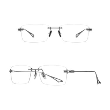 Imagem de VFDHN Armação de óculos de titânio para homens, sem aro, ultraleve (6)
