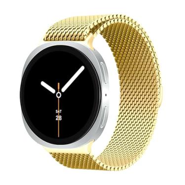Imagem de Pulseiras de metal milanês para Samsung Galaxy Watch 8 de 40 mm e 44 mm/8 clássico de 46 mm para homens/mulheres, pulseira magnética de malha de aço inoxidável para Samsung Galaxy Watch 8 Classic de