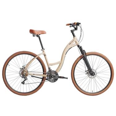 Imagem de Bicicleta BLITZ Aro 29 Comodo Urbana Full Shimano 21v Freio à Disco, Quadro Leve, Câmbio Suave, Rodas Resistentes, Design Moderno, Ideal para Passeios e Deslocamentos Diários (Bege, 16)
