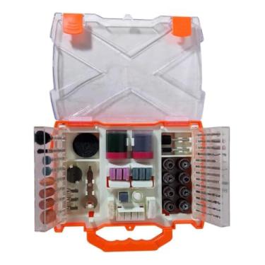 Imagem de Kit 99 Acessórios para Micro Retífica com Ponteiras Lixas Discos Bestfer BFH2328