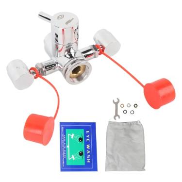 Imagem de LiebeWH Estação de Lavagem Ocular Montada Em Torneira 360 Graus Rotativo Bico de Emergência Eyewash Station Pia Acessório Com 3 Conectores para Escritório de Laboratório Industrial