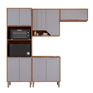 Imagem de Kit Armário Cozinha Completa Celeste 230cm 9 Portas e Balcão