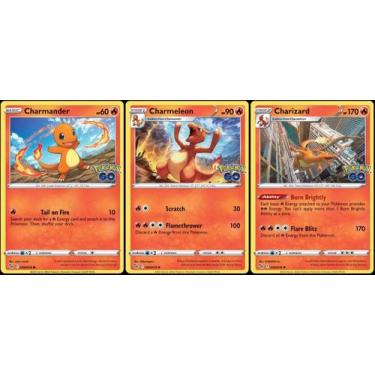 Imagem de Lote de cartas Pokémon Charizard 010/078 Foil Evolution Charmeleon - P