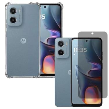 Imagem de Kit Capa Capinha Anti Impactos e Película Privacidade para Motorola Moto G05