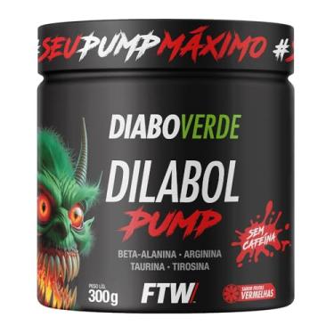 Imagem de FTW Diabo Verde Dilabol Pump 300g, Pré-Treino em Pó com Beta-Alanina, Arginina, Taurina, Tirosina, Zinco e Cromo, Sem Cafeína, Suplemento Alimentar (300g | Sabor Frutas Vermelhas)
