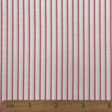 Imagem de Tecido listrado vermelho fino leve para costura vestido de camisa de verão DIY artesanato de Natal decoração de casa largura 57 polegadas (1 jarda pré-cortado)