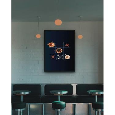 Imagem de Quadro Decorativo Café Jogo Da Velha - 70X50Cm