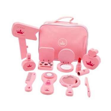 Imagem de Dynwave Kit de maquiagem infantil para meninas, conjunto de maquiagem de mentira, conjunto de salão de beleza, conjunto de dramatização, conjunto de