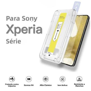 Imagem de Protetor De Tela De Vidro Temperado Sony Xperia Com Kit De Remoção Aut