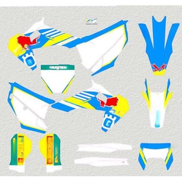 Imagem de MXP Kit de adesivos gráficos compatíveis com Husqvarna 150 200 250 300 350 450 FE TE 2020 2021 2022 2023 e FC TC FS TX FX 2019 2020 2021 2022