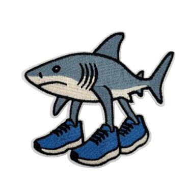 Imagem de Tralalero Tralala Italian Brainrot de 8,5 cm bordado a ferro no remendo