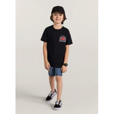 Imagem de Camiseta Naruto infantil unissex Brandili, 10, Preto