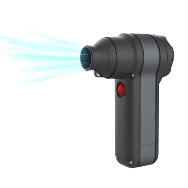 Imagem de AloveH Ventilador portátil multifuncional de 90000RPM Turbo Jet Fan, soprador/aspirador de pó, para limpeza externa/casa/carro (cinza