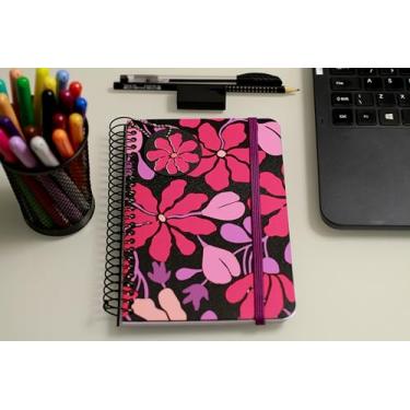 Imagem de Confetti Caderno Escolar Universitario 80 Fls Flores Preto Com Rubine