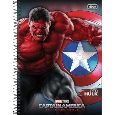 Imagem de Tilibra - Caderno Espiral Capa Dura Universitário 10 Matérias Capitão América 160 Folhas - Hulk Vermelho