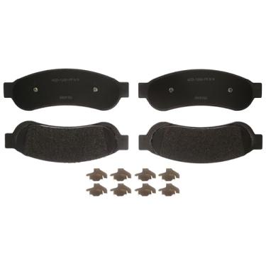 Imagem de ACDelco Conjunto de pastilhas de freio a disco traseiro semi-metálicas 14D1067MH prata