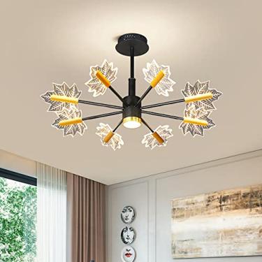 Imagem de Lustre moderno nórdico acrílico pendente luz led sala de estar lâmpada regulável luz de teto pendente lâmpada regulável com controle remoto luz de teto para quarto, sala de jantar, cozinha (