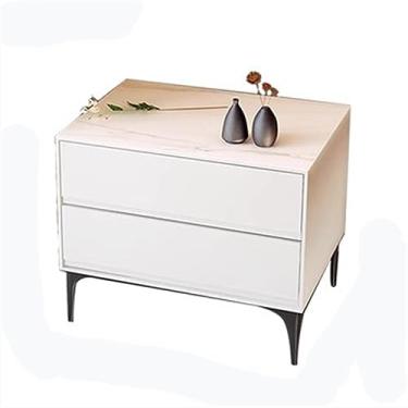 Imagem de Cômoda com gaveta, duas gavetas sem alças, mesa de cabeceira, mesa de cabeceira, mesa de cabeceira, pés de aço/preto, cáqui, prata, branco, cinza escuro, mesa de cabeceira cinza claro