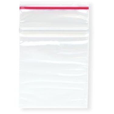 Imagem de Minigrip Red Line 5 cm x 5 cm (pacote com 600), sacos plásticos reutilizáveis com zíper de 2 mm