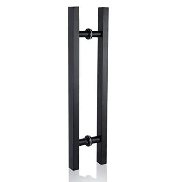 Imagem de Puxadores de porta comerciais de alta resistência, puxador de porta moderno de dupla face em aço inoxidável 304, puxador de porta de entrada moderno para portas de madeira, aço, alumínio e vidro